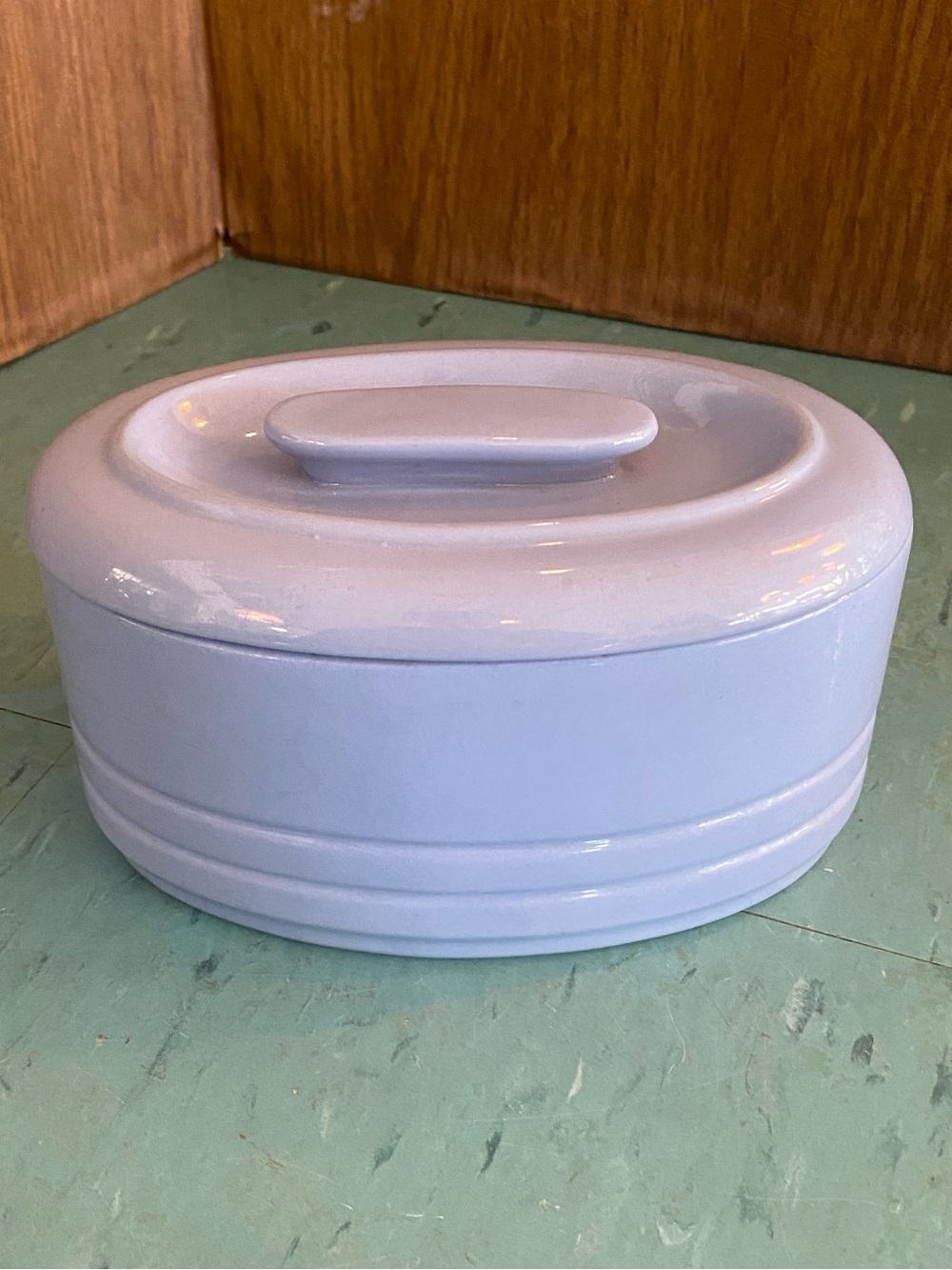 Vintage Westinghouse Refrigerator Dish Sovereign Potters Canada blue 1940’s 50’s